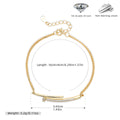 Zircon Rivet Silver Bracelet