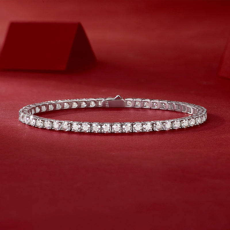 Moissanite Tennis Bracelet | 0.1ct S925 Sterling Silver | Luvia