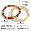 Luxury Stainless Steel Bracelet Set for Women – 2-Piece Retro Classic Bangle