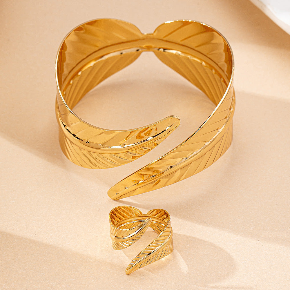 Geometric Open Cuff Bracelet | Modern Statement