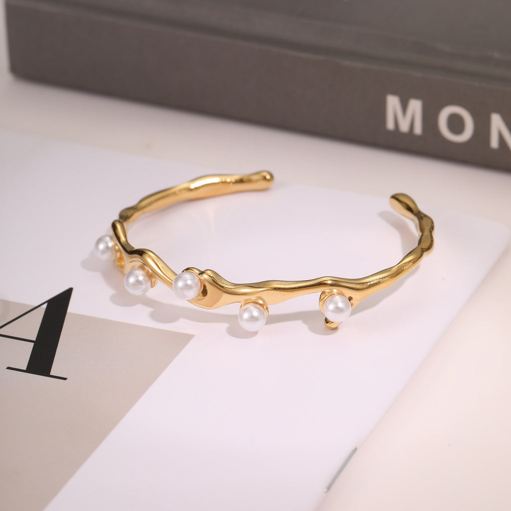 Stainless Steel Gold Bracelet | Luxury Women Jewelry