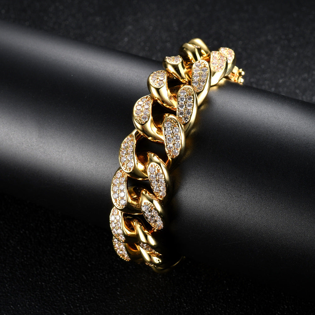 Bold Wide Cuban Chain Bracelet