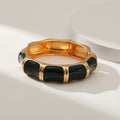 Bold Statement Bracelet for Women – Boho Chunky Bangle | Gold, Black & Brown