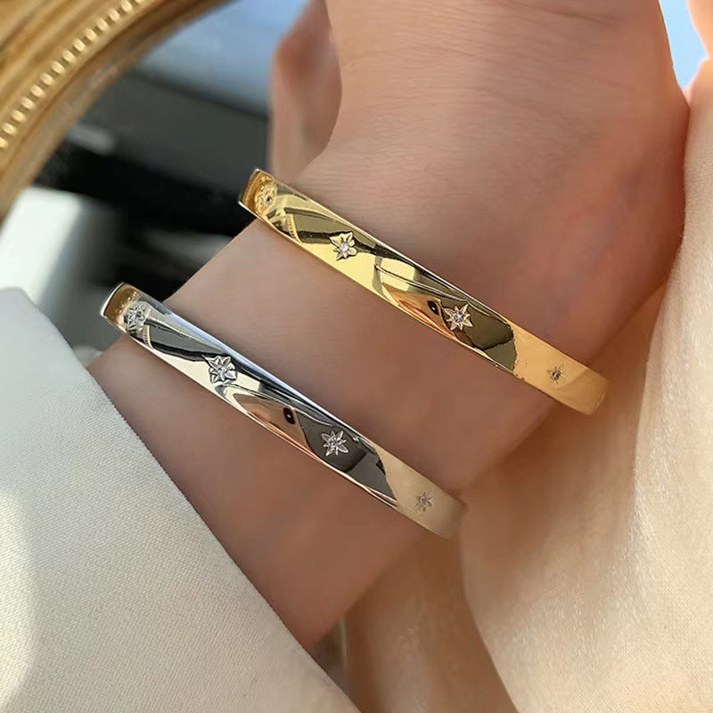 Celestial Glow | Wide Cuff Bracelet