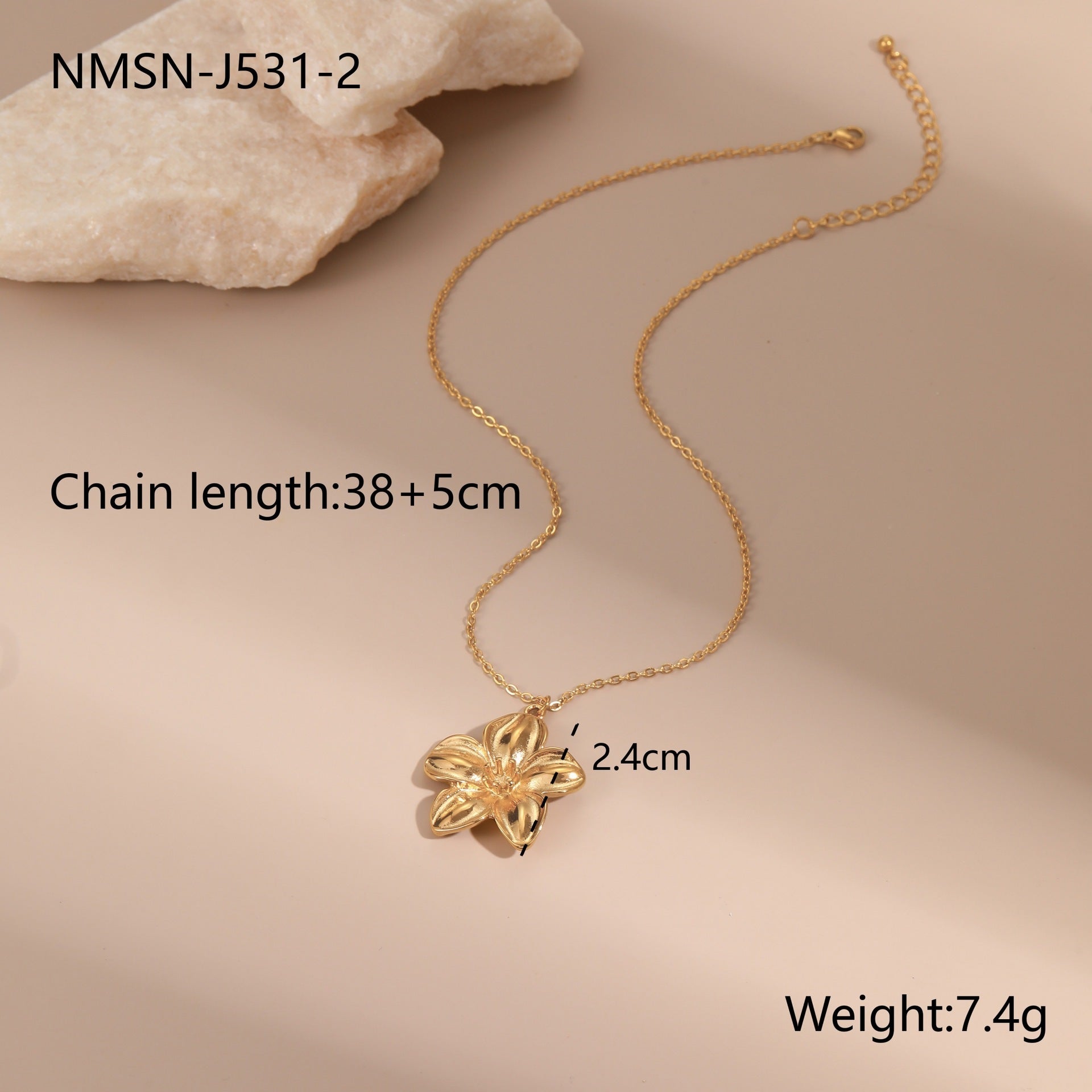 Elegant Gold Flower Jewelry Set – Statement Earrings, Necklace & Ring