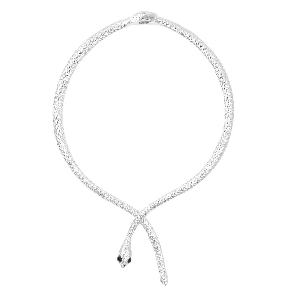 Exaggerated Snake Collar Necklace for Women | Bold Animal Statement Jewelry