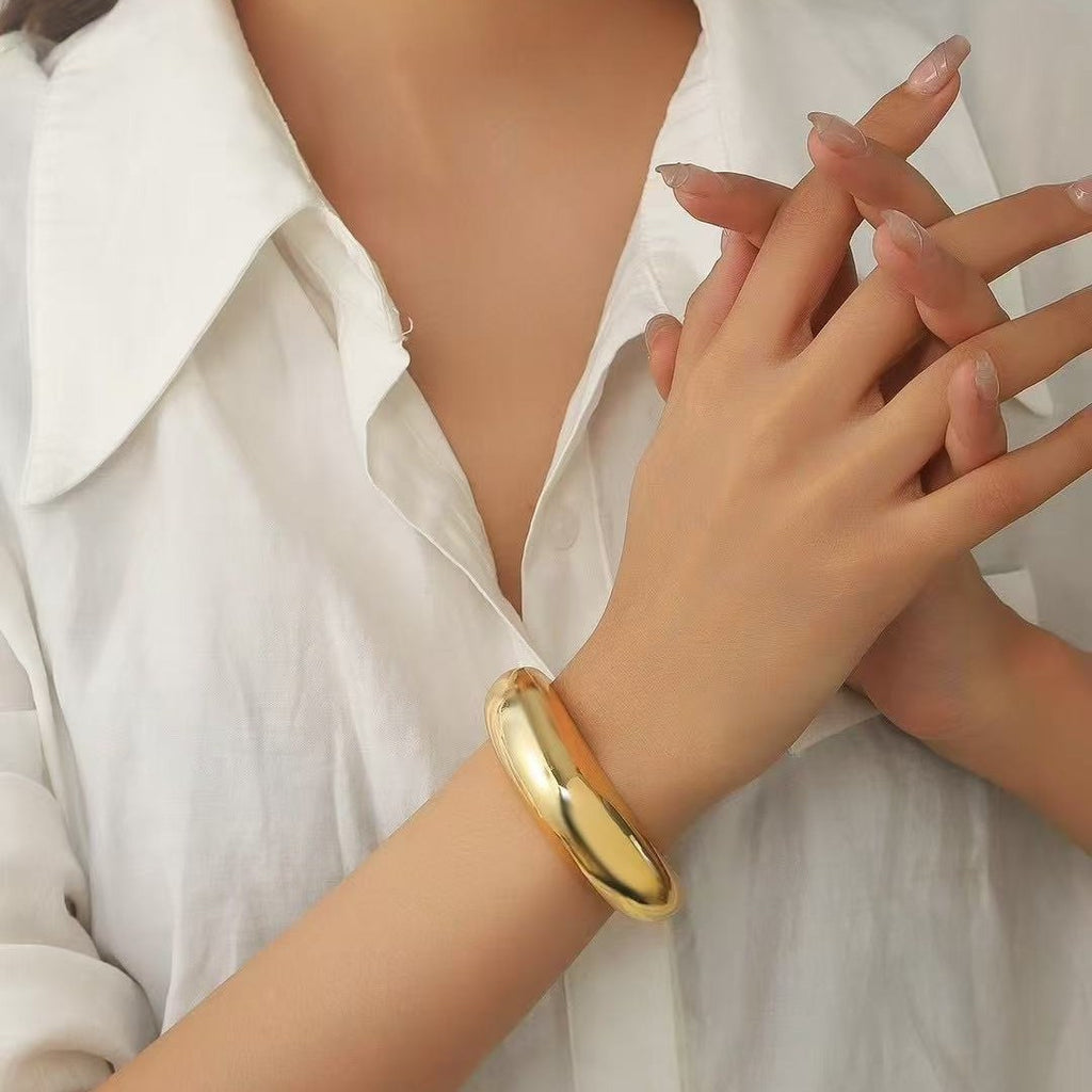 Curved Open Cuff Bracelet
