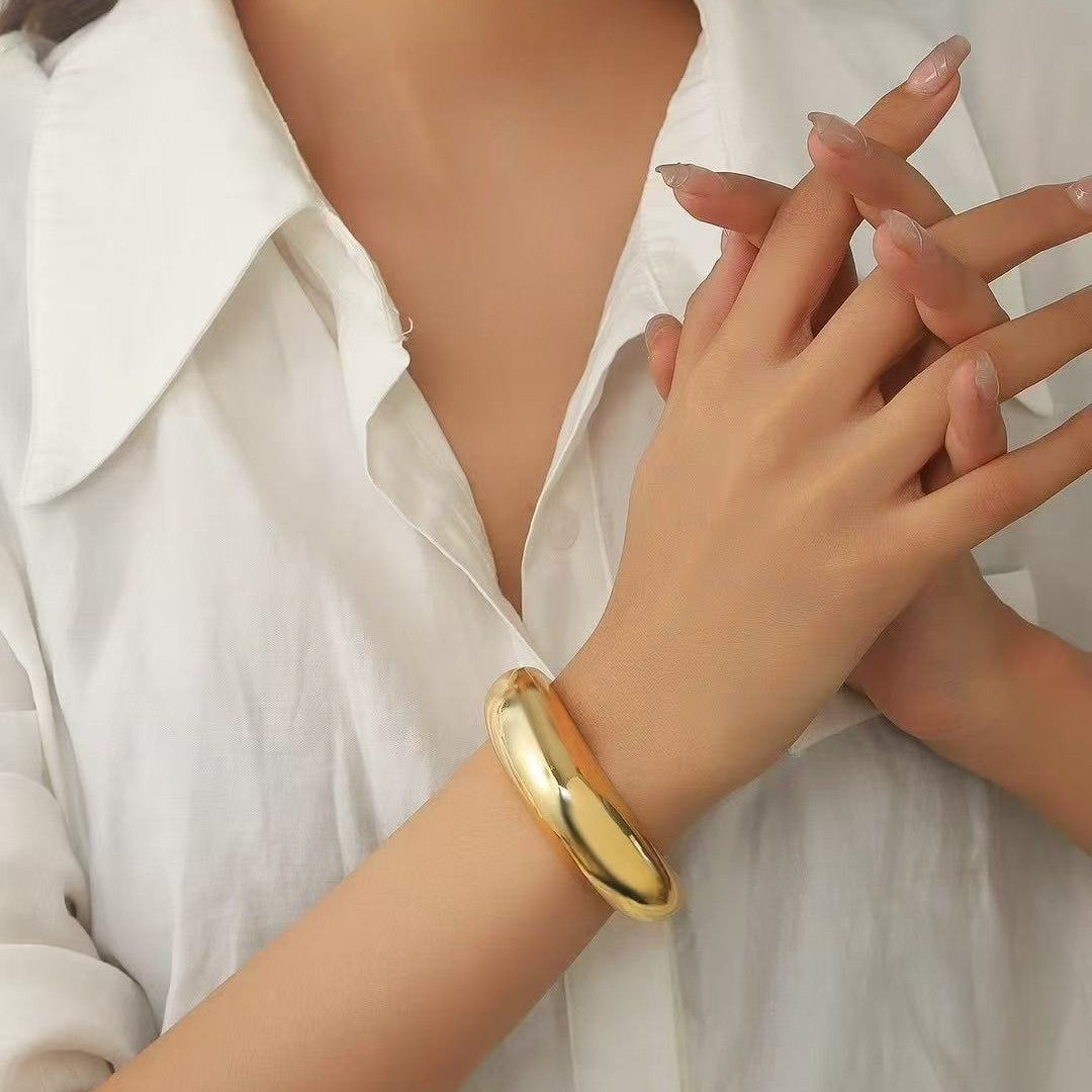 Curved Open Cuff Bracelet