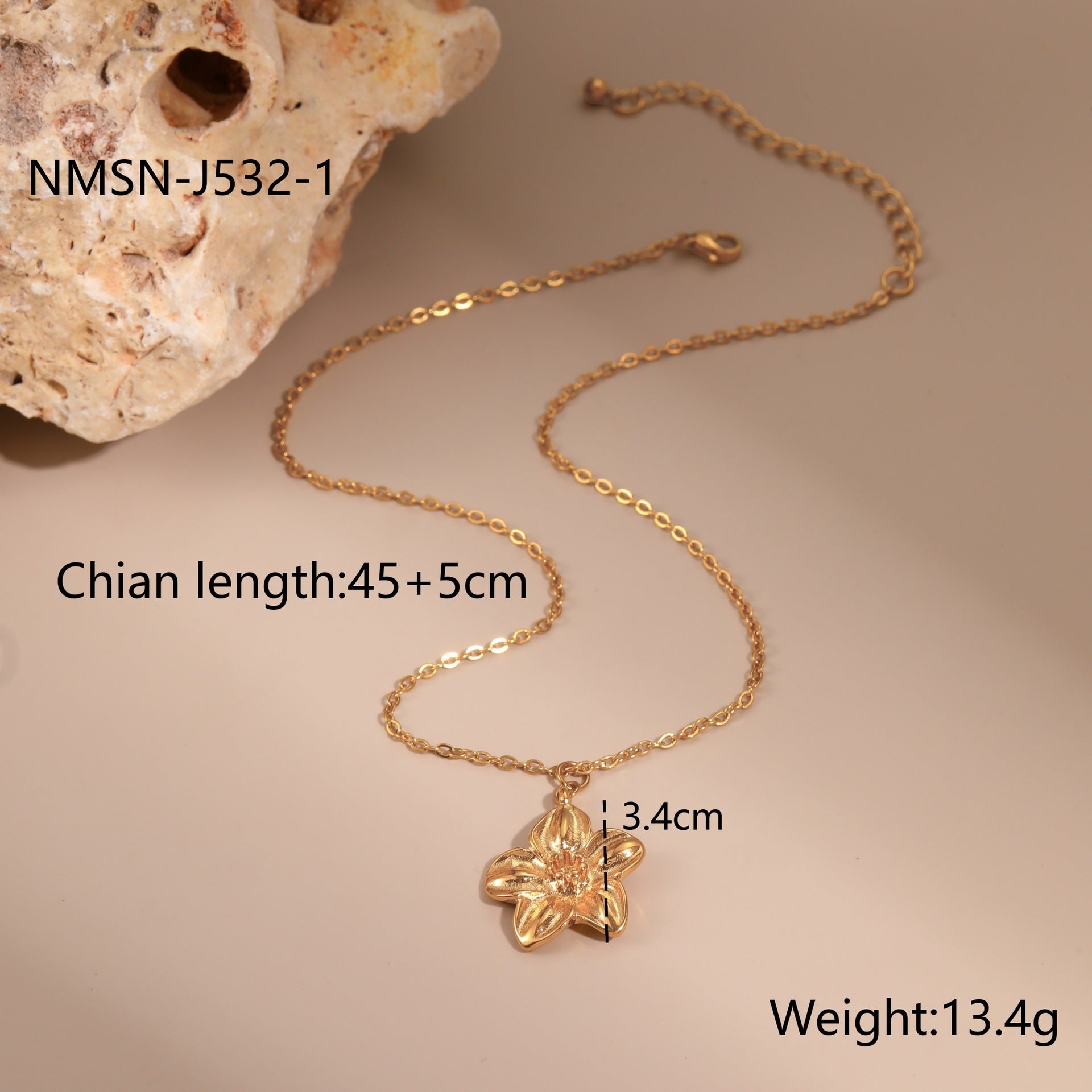 Elegant Gold Flower Jewelry Set – Statement Earrings, Necklace & Ring