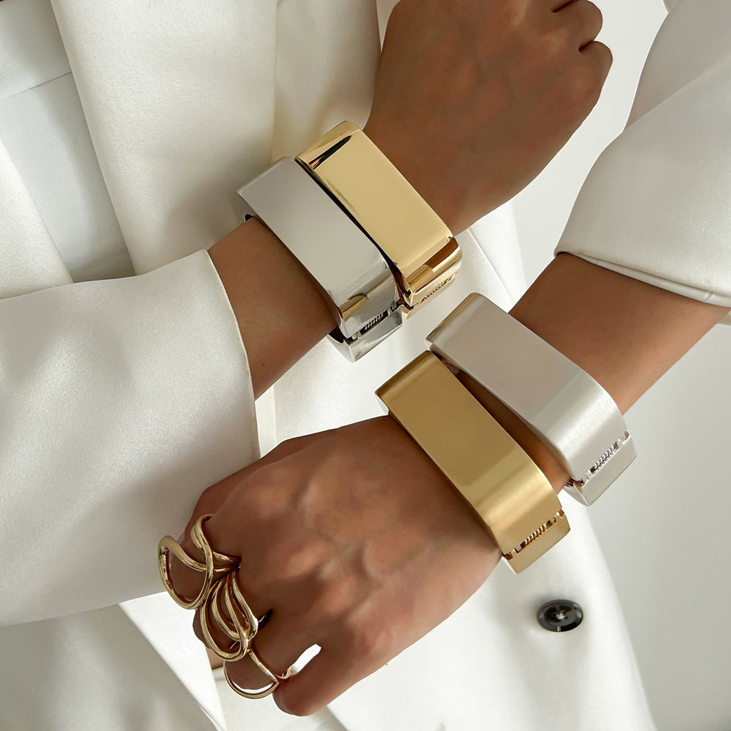 Chunky Gold Cuff Bracelet for Women – Bold Minimalist Statement Jewelry