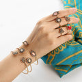 Boho Gold Bracelet & Ring Set for Effortless Chic Summer Style