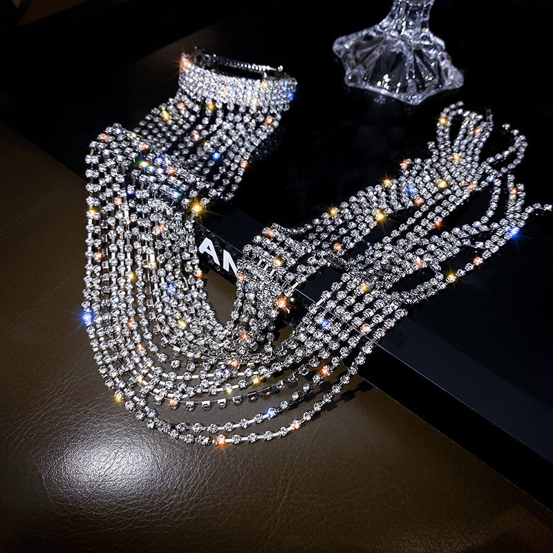 Crystal Tassel Hair Clip | Rhinestone Fringe Hairpin