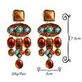 Boho Statement Earrings for Women | Vintage Gold Drop Earrings