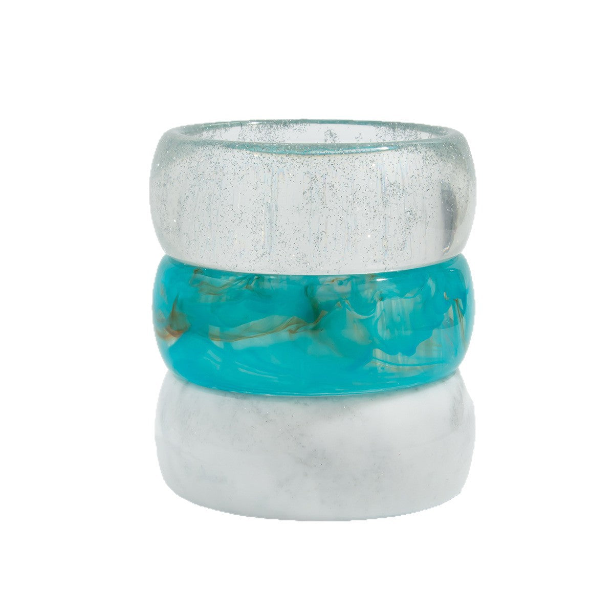 Chunky Resin Bangles – Bold Minimal Aesthetic Bracelet Stack for Women