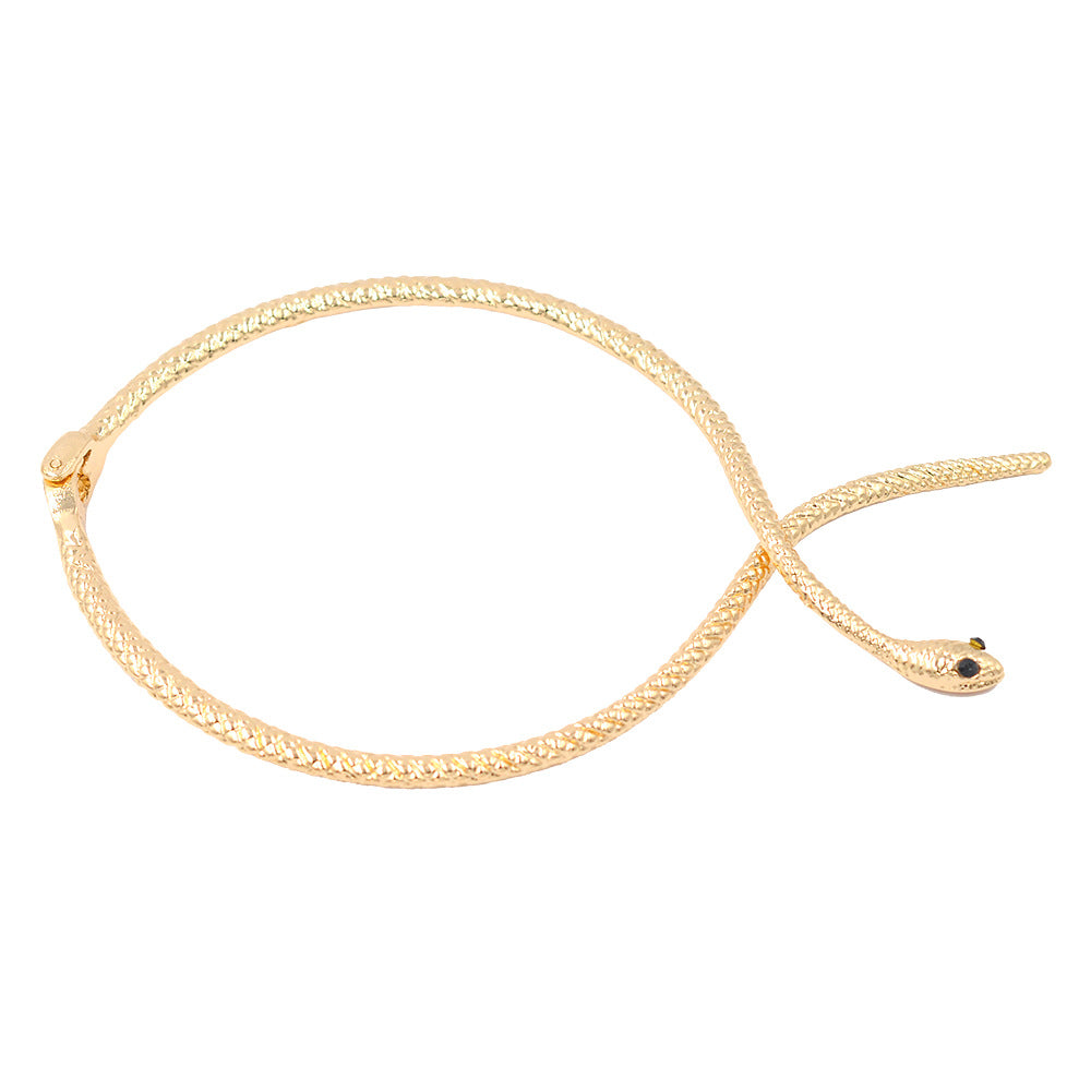 Exaggerated Snake Collar Necklace for Women | Bold Animal Statement Jewelry