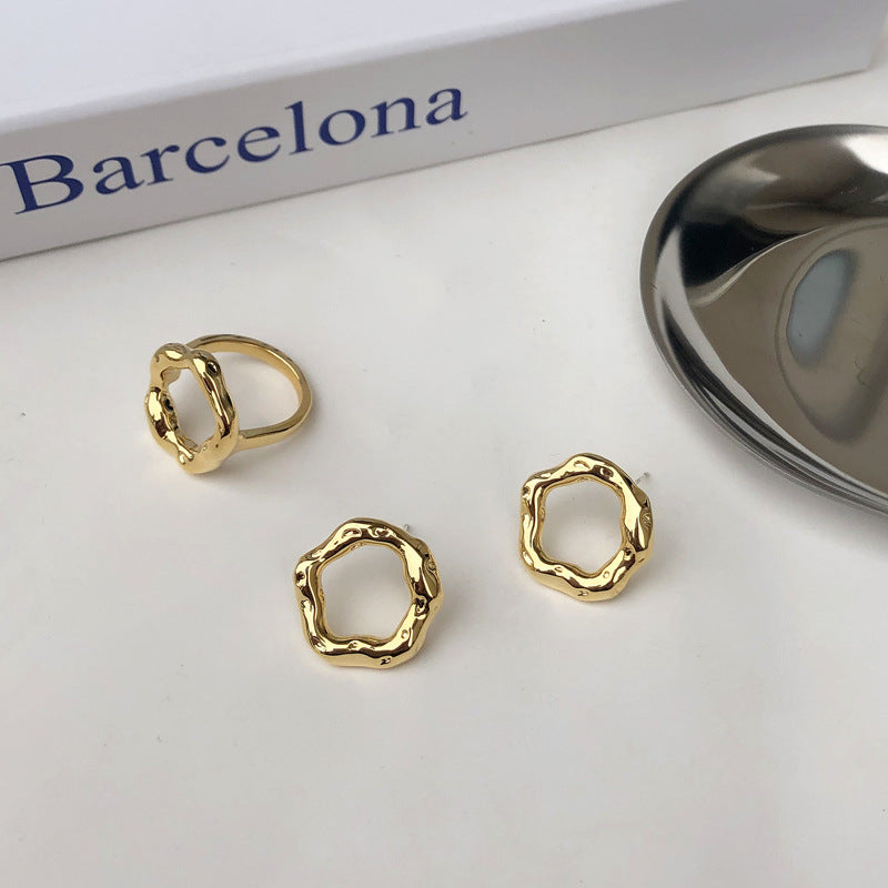 French Vintage Geometric Ring | Parisian Chic