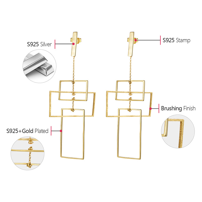 Minimal Gold Drop Earrings – Elegant Women’s Luxury Statement
