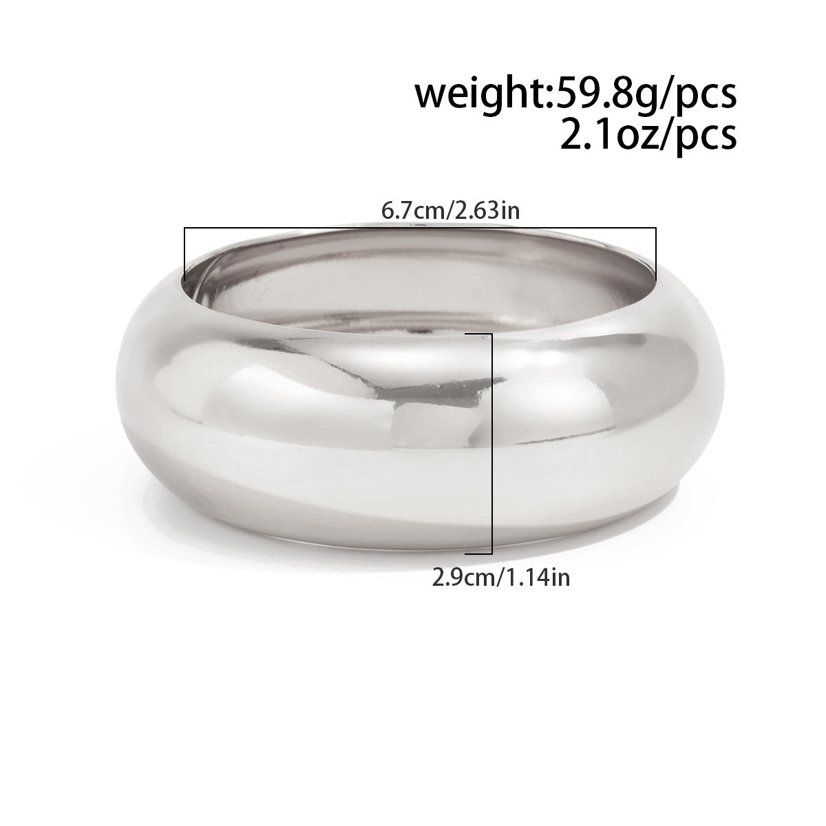 Luxury Chunky Acrylic & Silver Bracelet Set – Modern Minimalist Statement Jewelry
