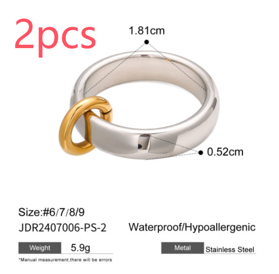 Gold & Silver Stackable Rings Set – Luxury Minimal Statement Jewelry | Luvia Global