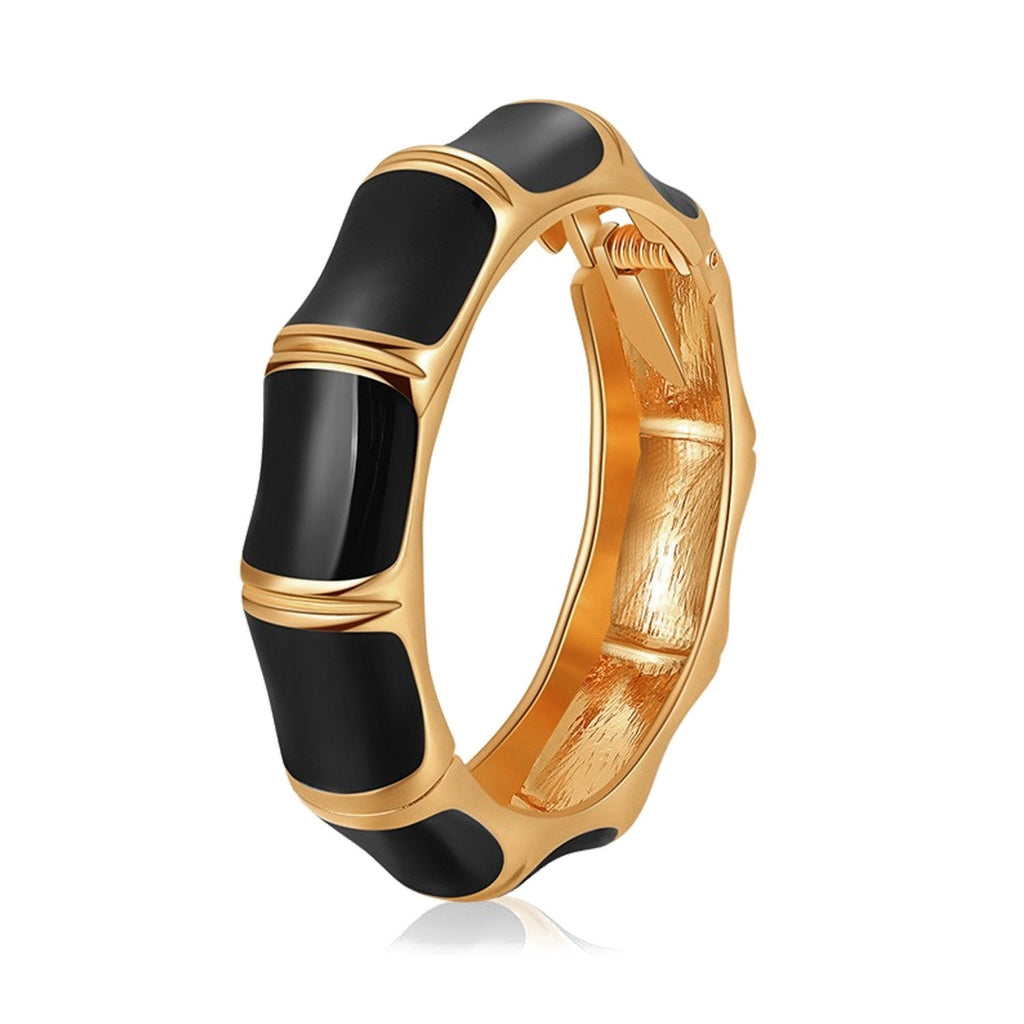 Bold Statement Bracelet for Women – Boho Chunky Bangle | Gold, Black & Brown