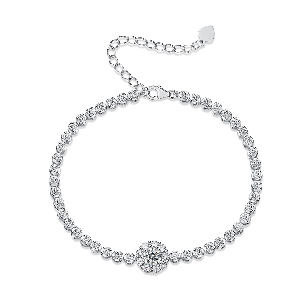 925 Sterling Silver Tennis Bracelet for Women – Round Cut Diamond Look Bracelet | Elegant Minimal Jewelry