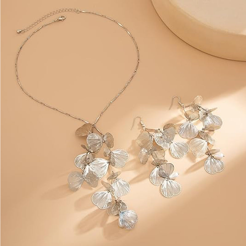 Gold-Tone Leaf Choker Necklace | Boho Tassel Statement | Luvia