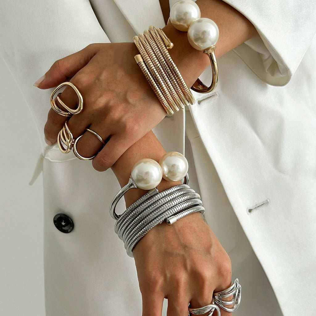 Pearl Multi-Layer Spring Bracelet