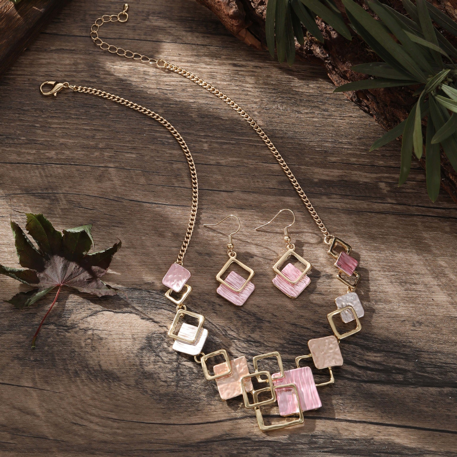 Geometric Enamel Jewelry Set | Colorful Statement