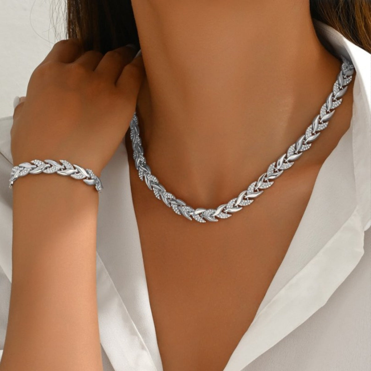 Crystal Bracelet & Necklace Set