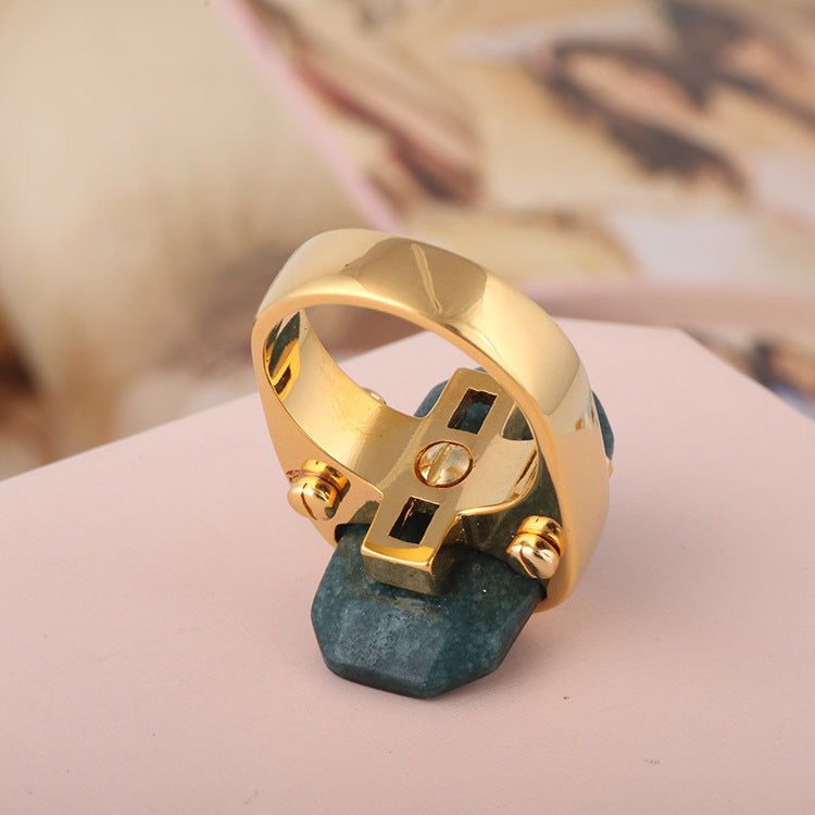 Mystic Earth | Natural Stone Bohemian Ring