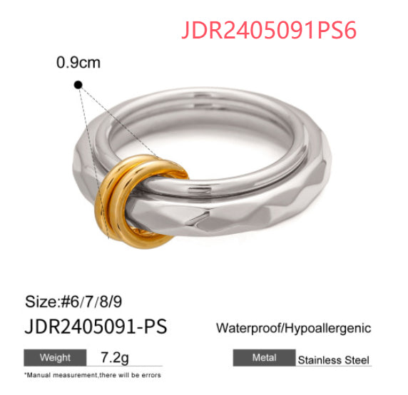 Gold & Silver Stackable Rings Set – Luxury Minimal Statement Jewelry | Luvia Global