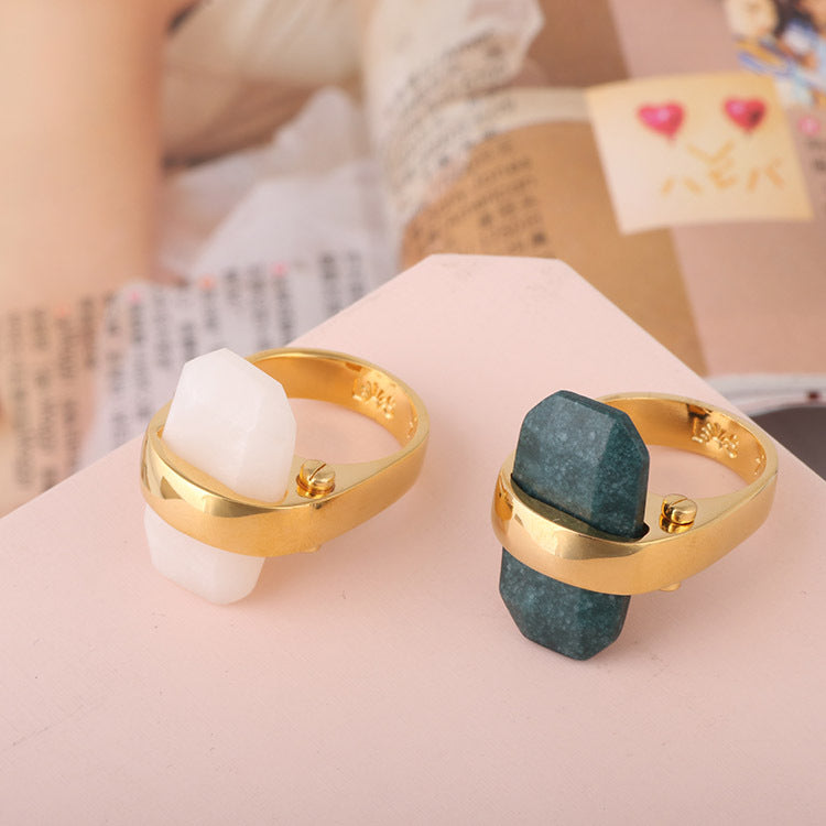 Mystic Earth | Natural Stone Bohemian Ring