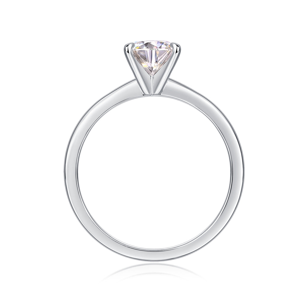925 Sterling Silver Solitaire Ring for Women – Classic Round Cut Engagement Ring | Minimal Elegant Jewelry