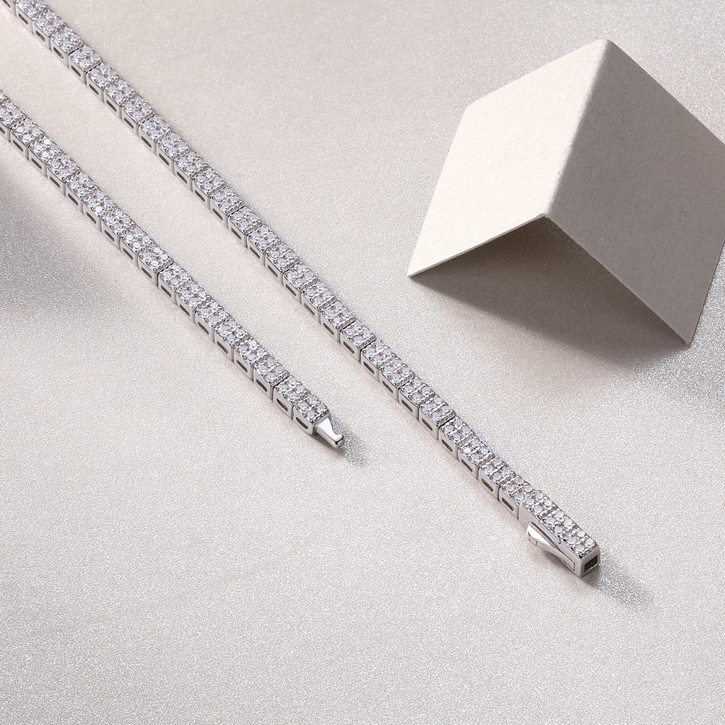 Winter Lake Moissanite Necklace | S925 Sterling Silver