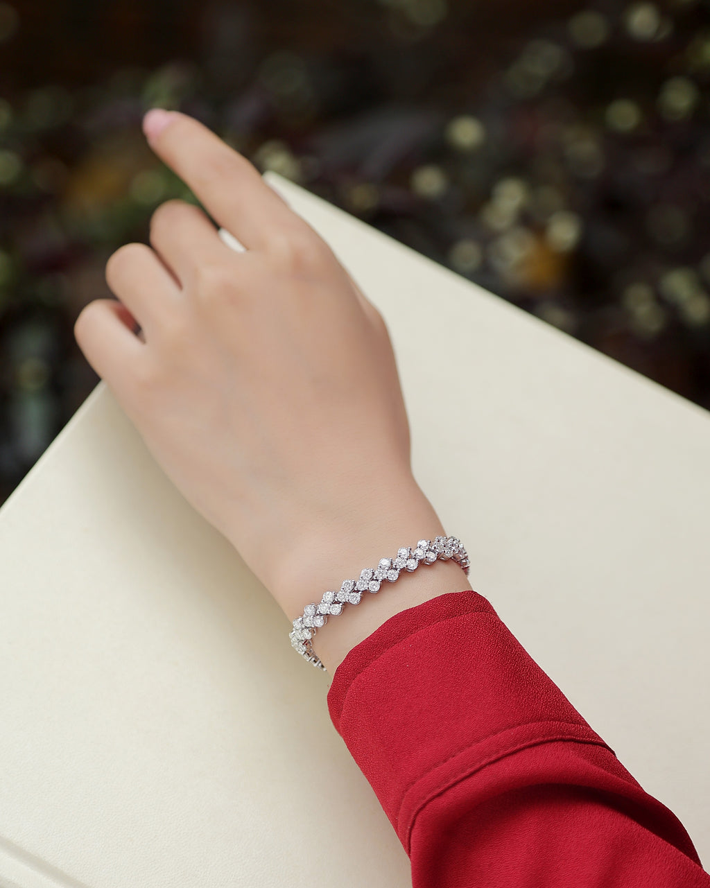 925 Sterling Silver Tennis Bracelet – Elegant Diamond Look Luxury Jewelry for Women