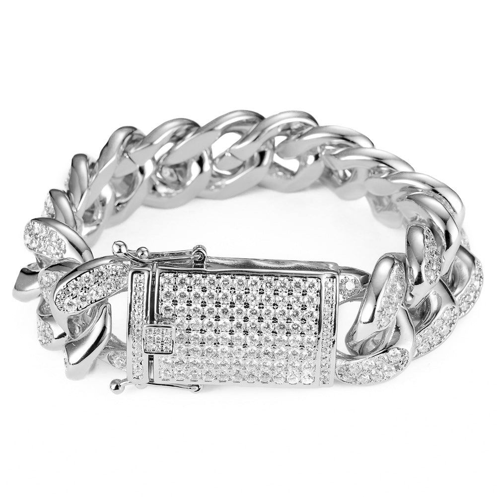 Bold Wide Cuban Chain Bracelet