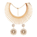 Flower Sun Collar & Earring Set | Gold & Silver | Luvia