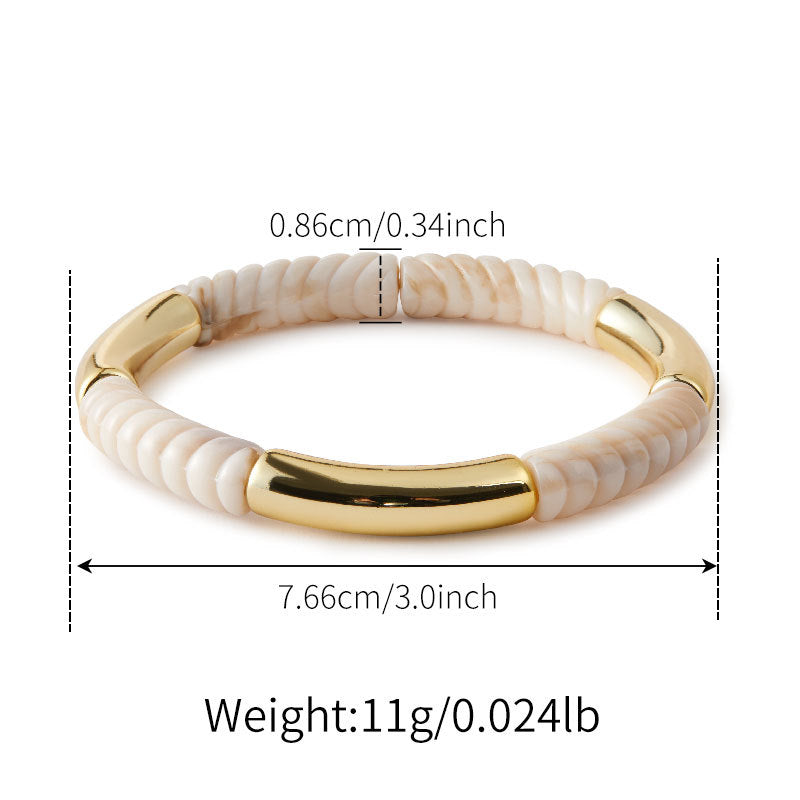 Gold & Animal Print Resin Bangle Bracelet – Stacked Luxury