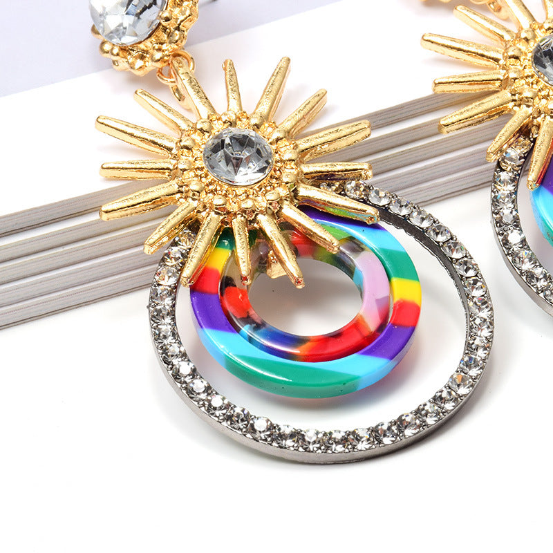Bold Sunburst Earrings – Colorful Luxury Jewelry