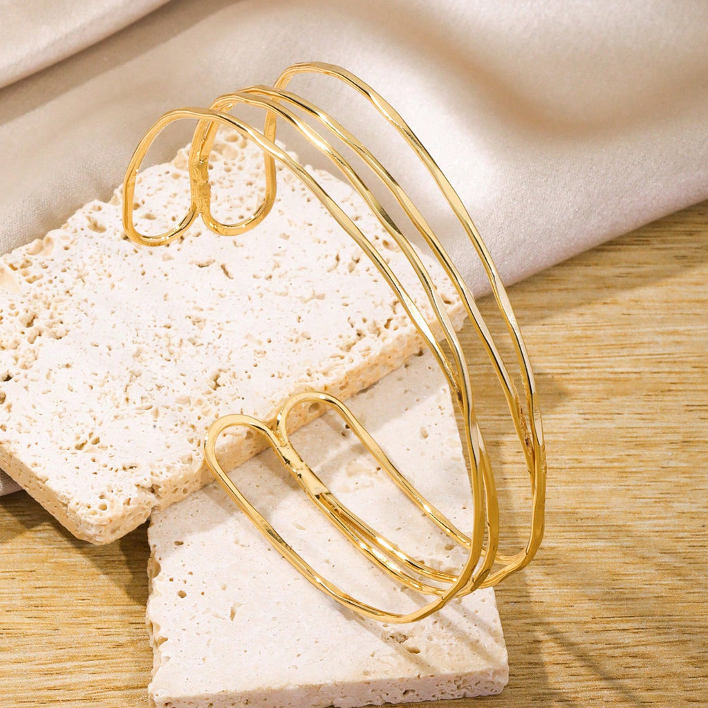Wave Cross Geometric Bracelet