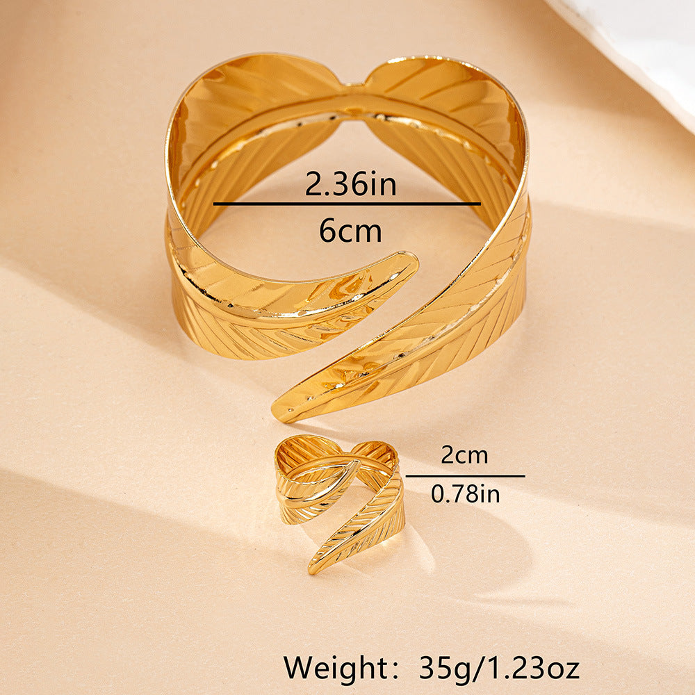 Geometric Open Cuff Bracelet | Modern Statement