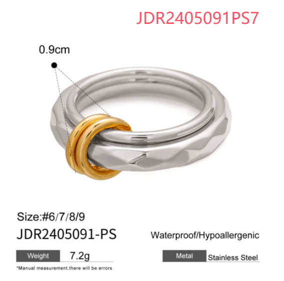 Gold & Silver Stackable Rings Set – Luxury Minimal Statement Jewelry | Luvia Global