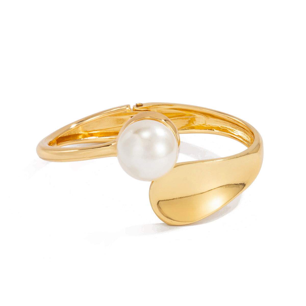 Pearl Open Cuff Bracelet – Gold & Silver Minimal Luxury Jewelry for Women