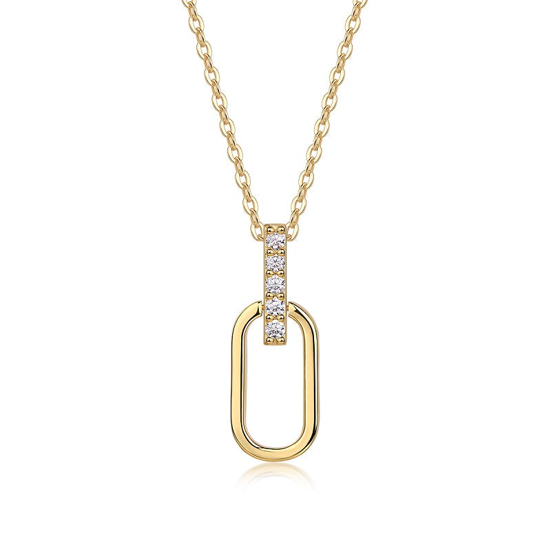 Light & Shadow Moissanite Necklace Set | S925 Gold