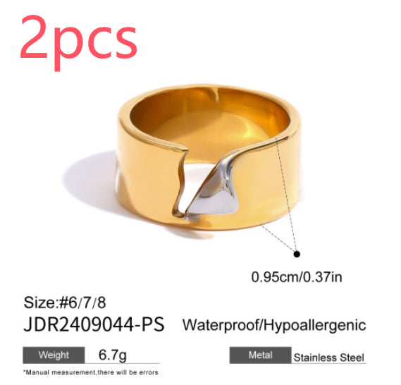 Gold & Silver Stackable Rings Set – Luxury Minimal Statement Jewelry | Luvia Global