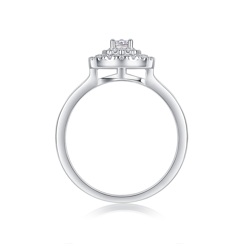 Grandeur Moissanite Ring Set | Large Stone S925 Silver