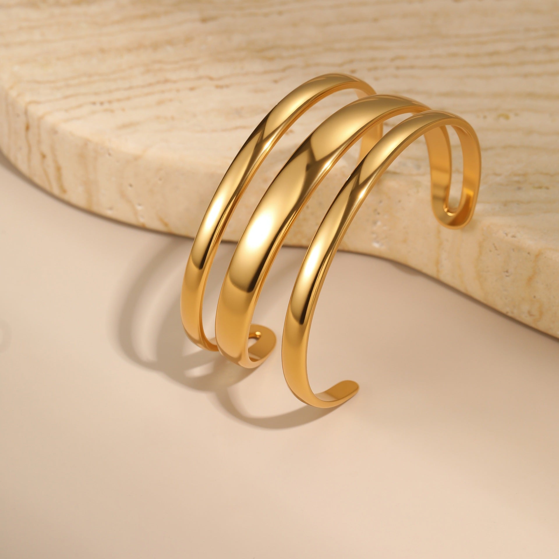 Stainless Steel Open Cuff Bracelet | Minimalist Chic