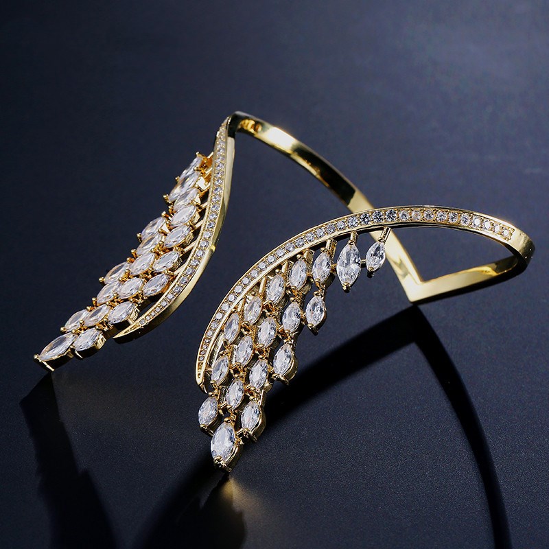 Angel Wings Zirconia Jewelry | Gold-Plated Statement | Luvia