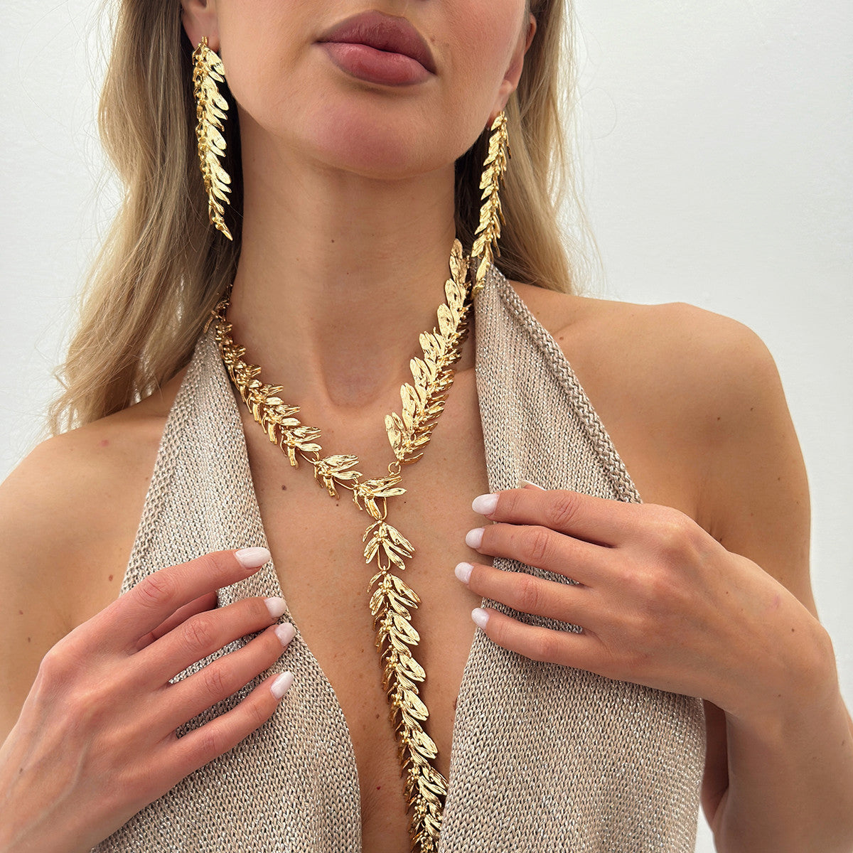 Wheat-Ear Tassel Y-Necklace | Statement Jewelry