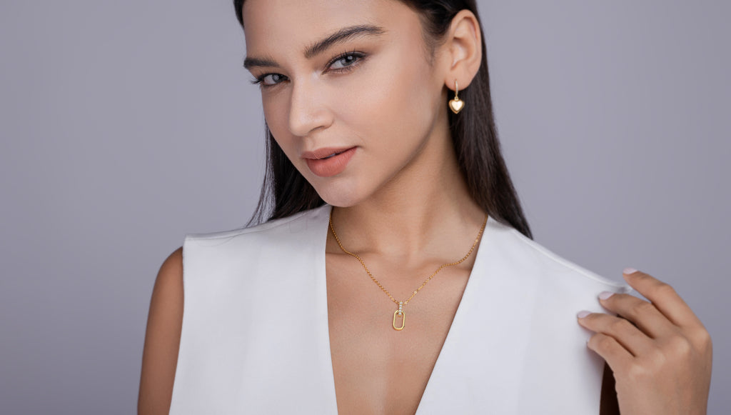 Light & Shadow Moissanite Necklace Set | S925 Gold